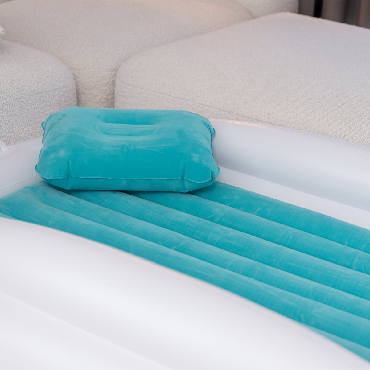 Snoozy Monkey Inflatabe Toddler Travel Bed with Safety Bumpers - Image 3