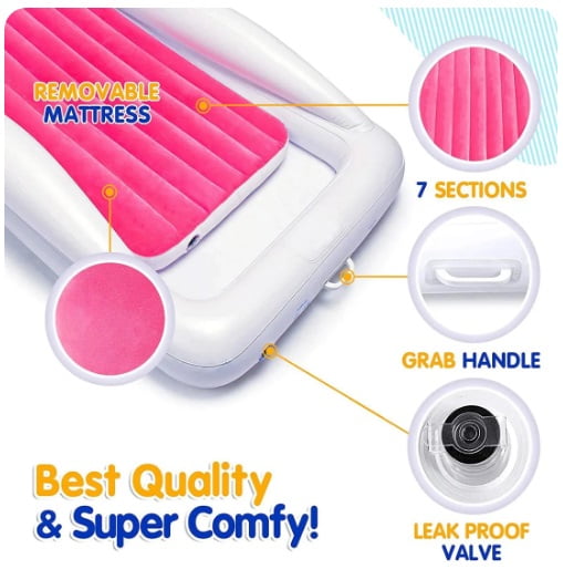 Inflatable Travel Bed Pink