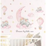 wall sticker Baby Elephant Pink