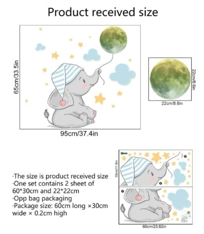 Baby Moon Elephant Blue - Image 3