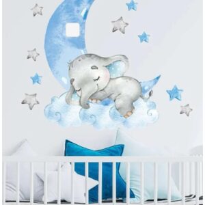 wall sticker Dream Baby Elephant Blue 2